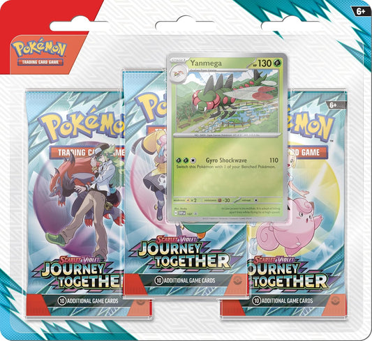 Pokemon TCG Scarlet & Violet—Journey Together Three-Booster Blister - Yanmega Inglés