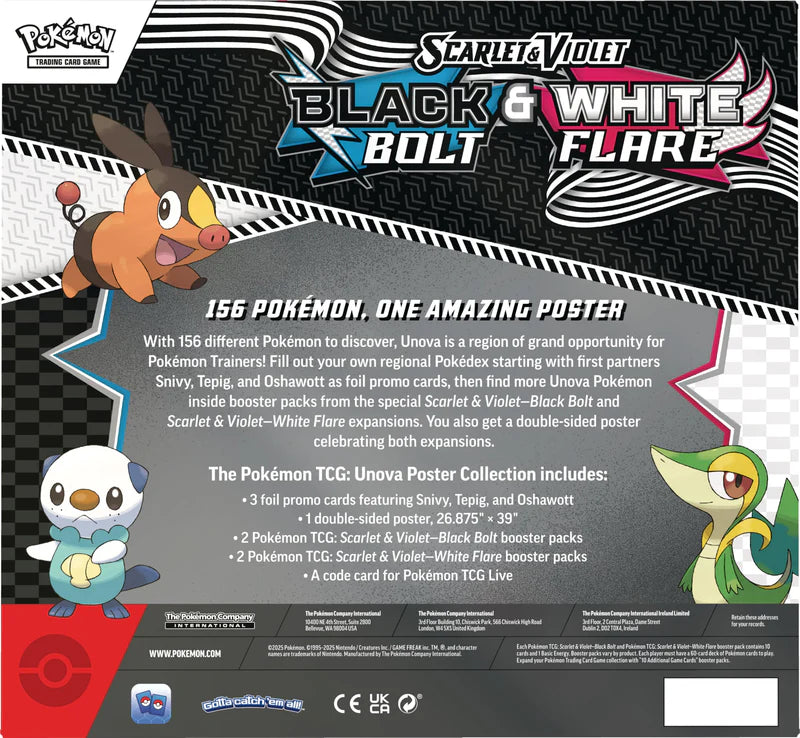Pokemon TCG: Scarlet and Violet - Black Bolt and White Flare Poster Collection Ingles