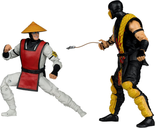 McFarlane Mortal Kombat Scorpion vs Raiden 2 Pack 7 Pulgadas