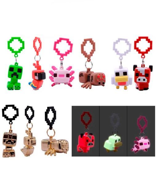 Jakks Sorpresa Hanger - Llavero Minecraft Gold 24K