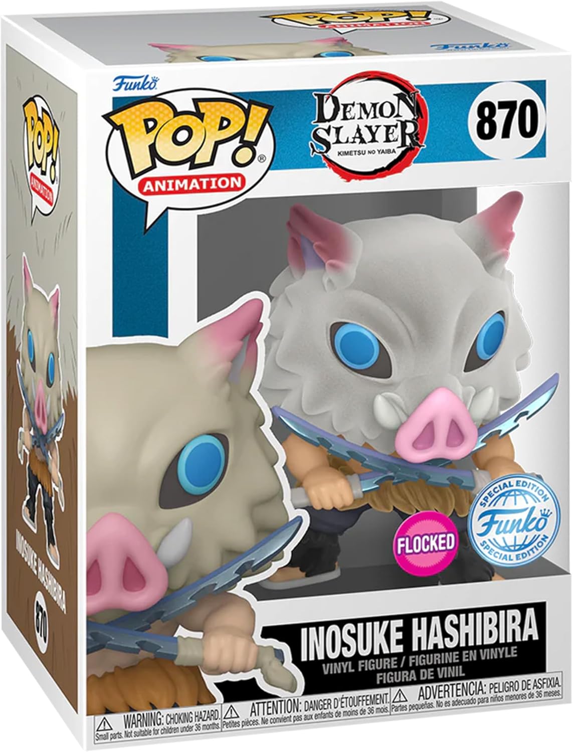 Funko Pop Demon Slayer - Inosuke Hashibira Exclusivo Flocked