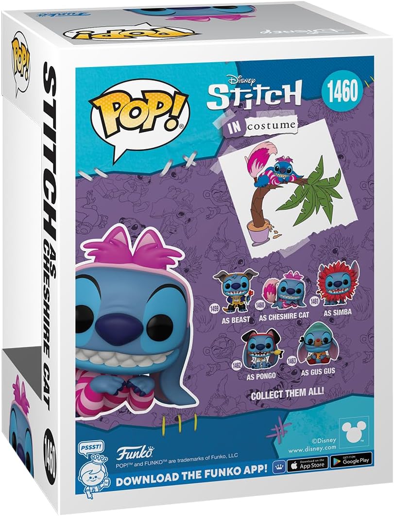 Funko Pop Disney Stich como Gato Cheshire (Alicia en País Maravillas)