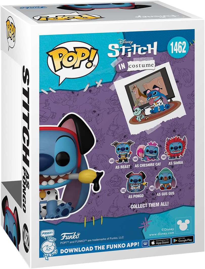 Funko Pop Disney Stitch como Pongo (101 Dalmatas)