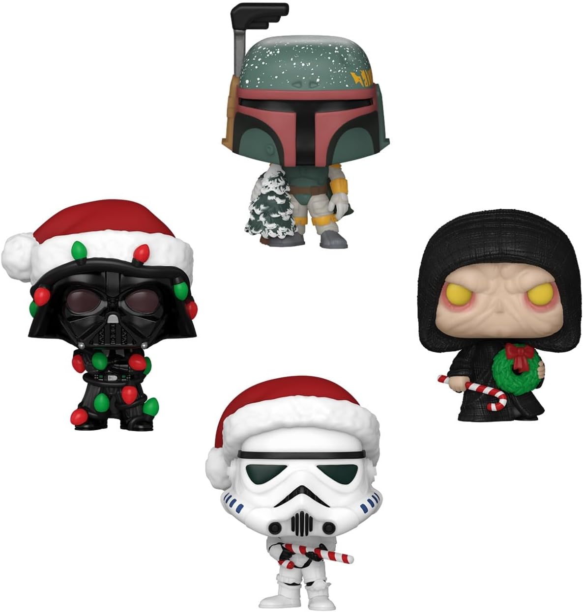 Funko Pocket Pop: Star Wars - Caja De Arbol De Navidad 4 Pack