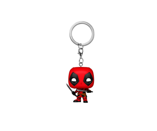 Funko Pop Llavero: Deadpool y Wolverine - Deadpool Con Espadas