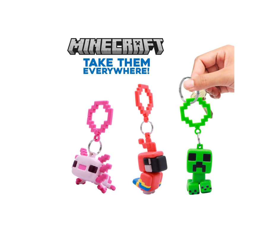 Jakks Sorpresa Hanger - Llavero Minecraft Gold 24K