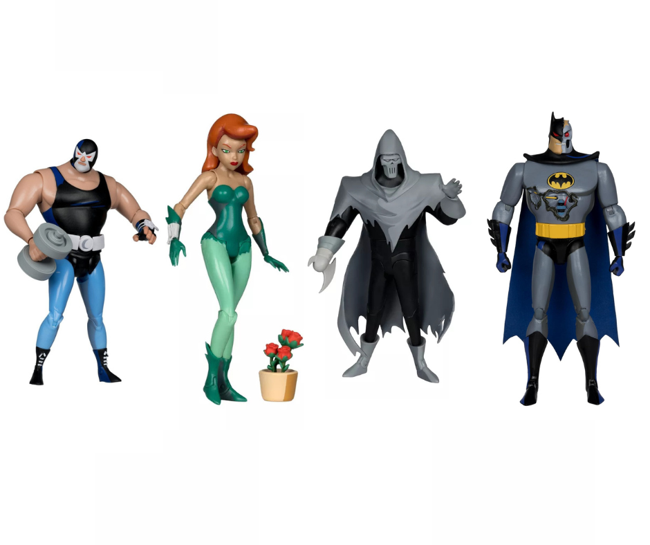 Mcfarlane Dc Direct Build A: Batman La Serie Animada 4 Pack: Bane - Poison Ivy - Phantasm - Hardac