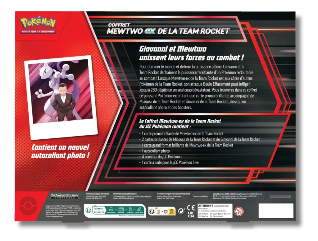 TCG Pokemon Mewtwo EX del equipo Rocket (Español)