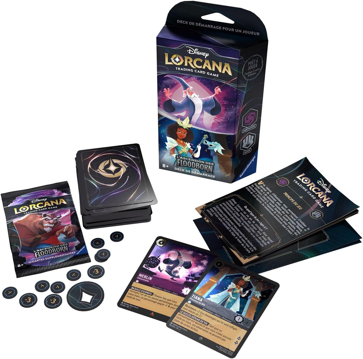 Ravensburger Disney Lorcana TCG: Starter DeckMerlin - Tiana Rise of the Floodborn