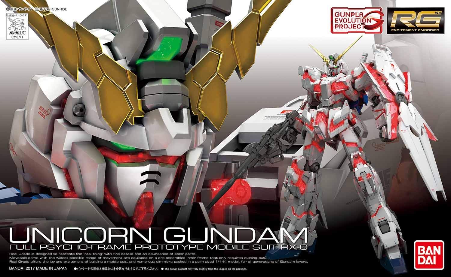 Bandai Model Kit GUNDAM RG 1/144 Unicorn