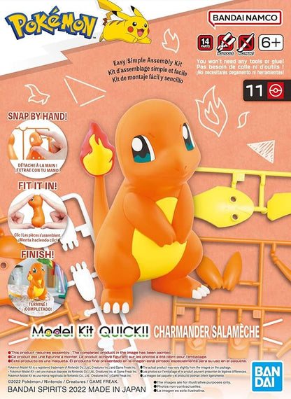 Bandai Hobby Model Kit Quick 11 Charmander - Pokemon
