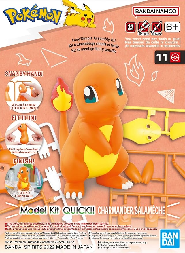 Bandai Hobby Model Kit Quick 11 Charmander - Pokemon