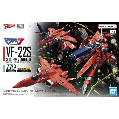 Bandai Hobby Model Kit Macross 7 - HG 1/100 VF-22S Sturmvogel II Milia Farina Jenius