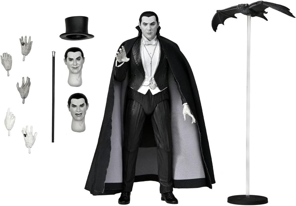 NECA Ultimate Dracula Carfax Abbey Blanco y negro
