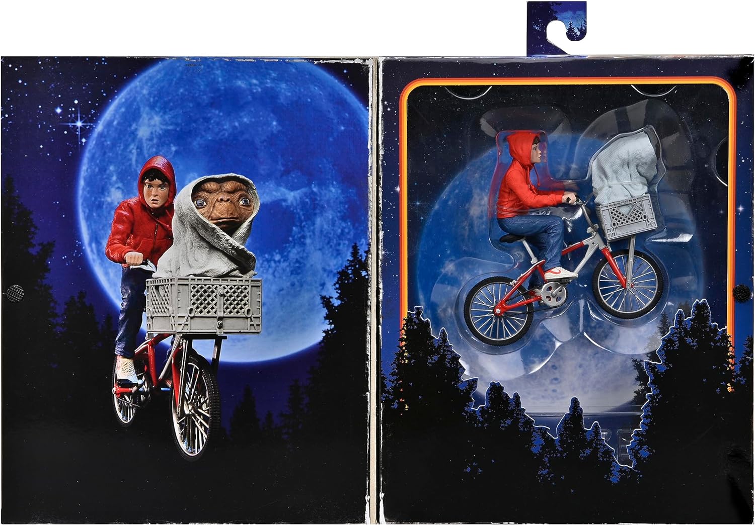 NECA Ultimate ET con elliot Volando bici