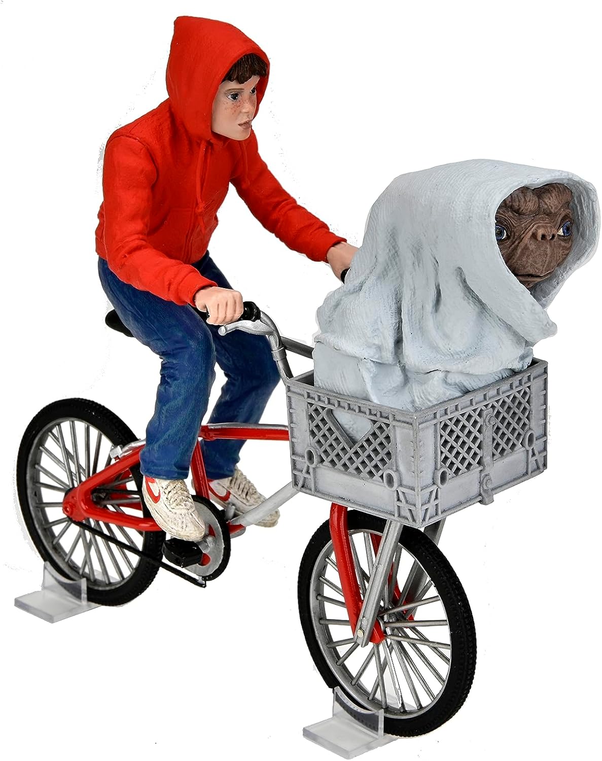 NECA Ultimate ET con elliot Volando bici