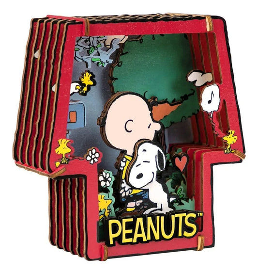 Puremind Snoopy Healing Hug Wooden Theater