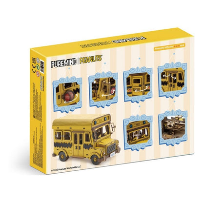Puremind Snoopy School Bus Wooden Kit