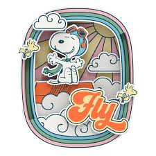 Puremind Snoopy Pilot Dreams Wooden Magnet