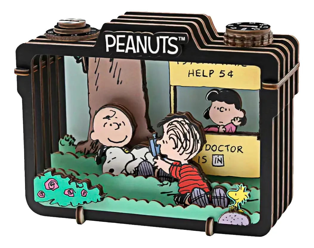 Puremind Snoopy Relaxing Holiday Wooden Theater