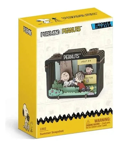 Puremind Snoopy Relaxing Holiday Wooden Theater