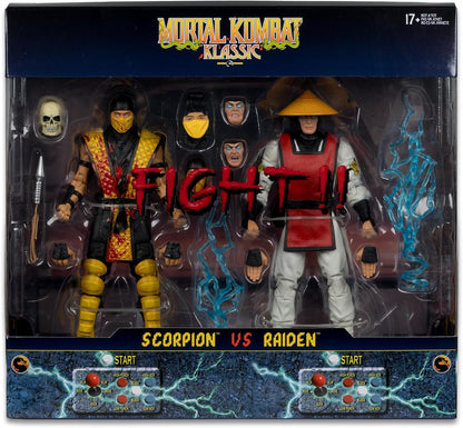 McFarlane Mortal Kombat Scorpion vs Raiden 2 Pack 7 Pulgadas