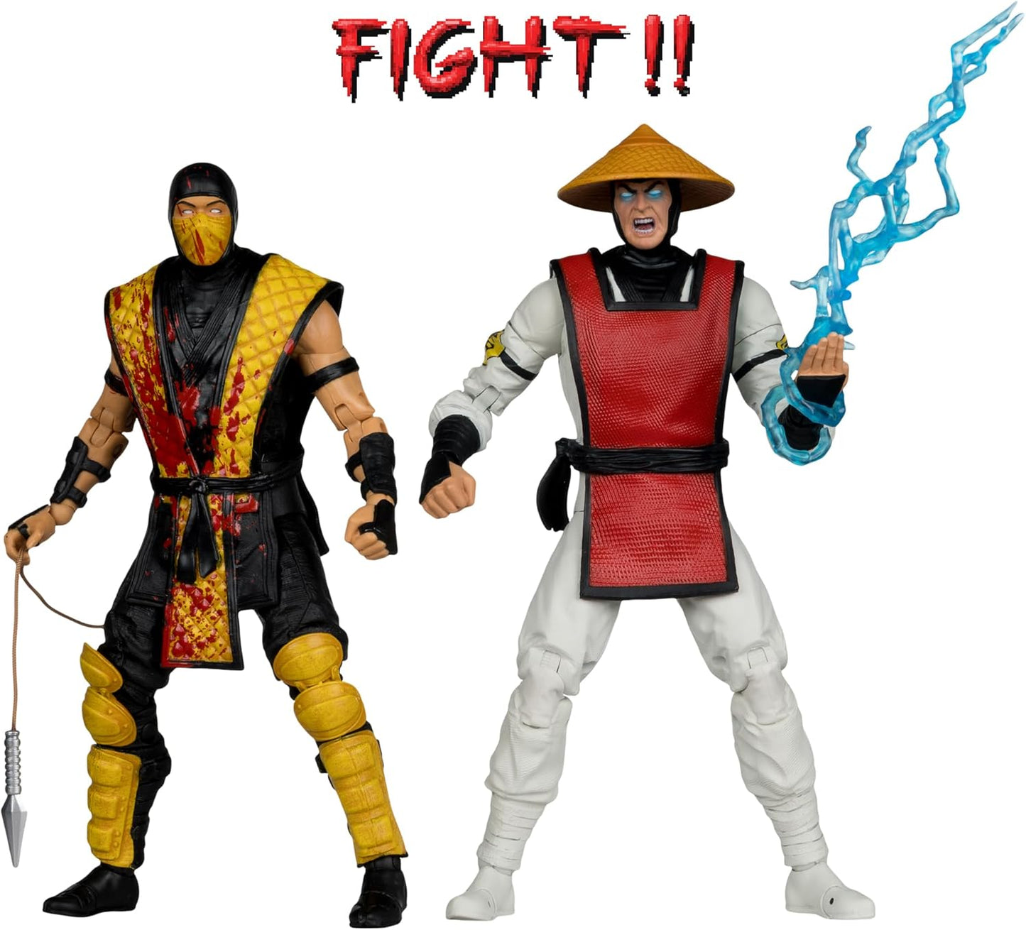 McFarlane Mortal Kombat Scorpion vs Raiden 2 Pack 7 Pulgadas