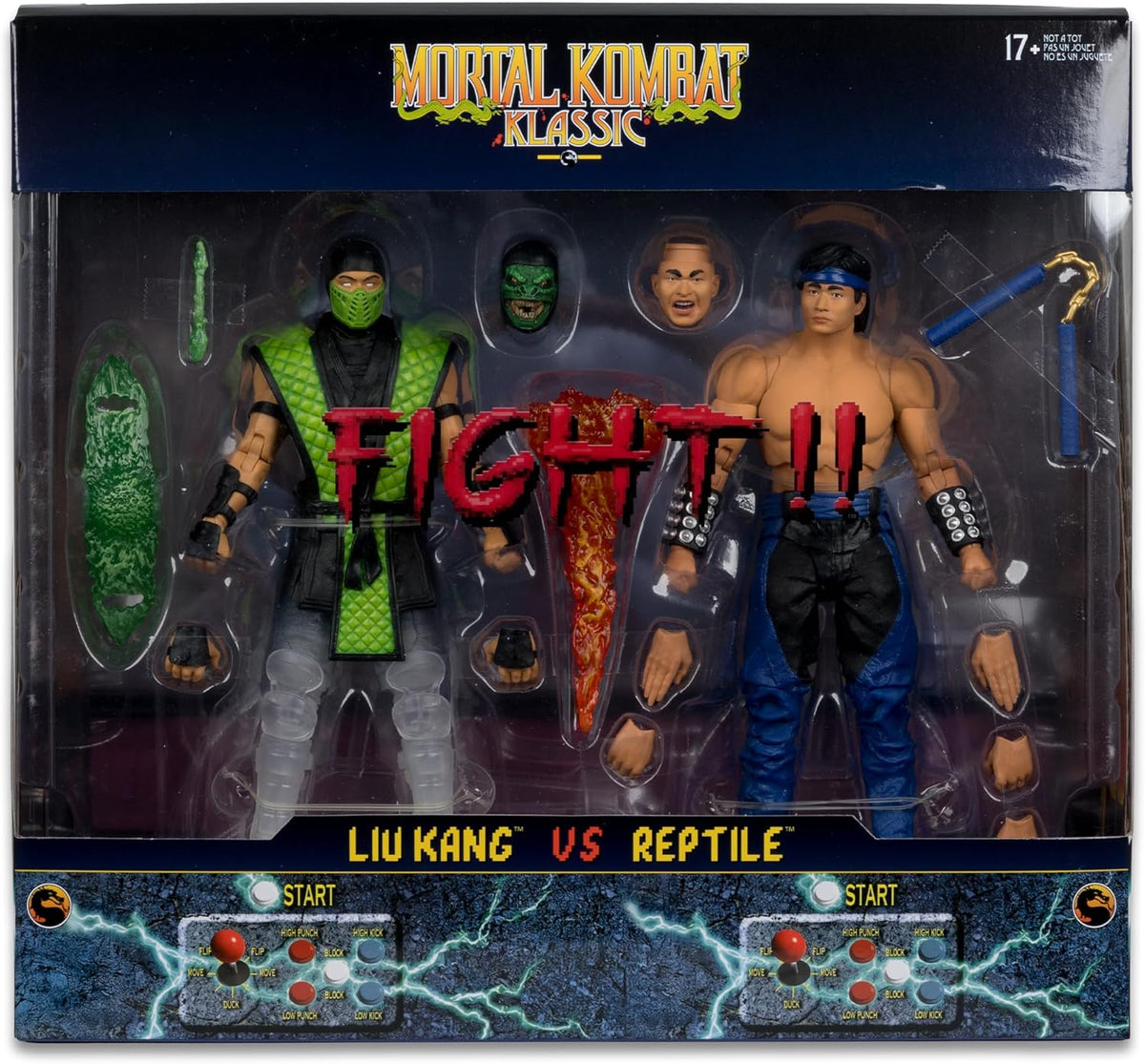 McFarlane Mortal Kombat Liu Kang vs Reptile 2 Pack 7 Pulgadas
