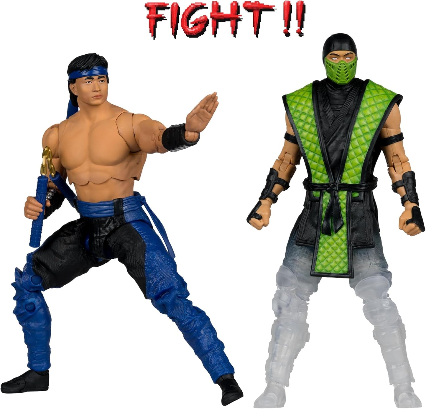 McFarlane Mortal Kombat Liu Kang vs Reptile 2 Pack 7 Pulgadas