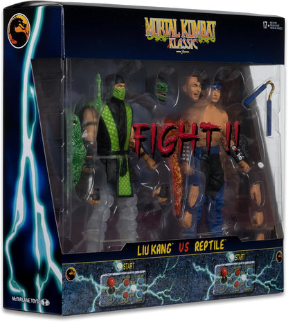 McFarlane Mortal Kombat Liu Kang vs Reptile 2 Pack 7 Pulgadas