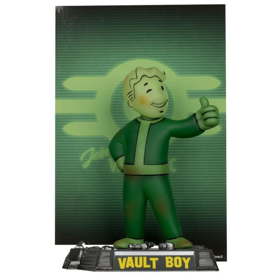 Mcfarlane Movie Maniacs Posed: Fallout - Vault Boy Gitd Gold Label
