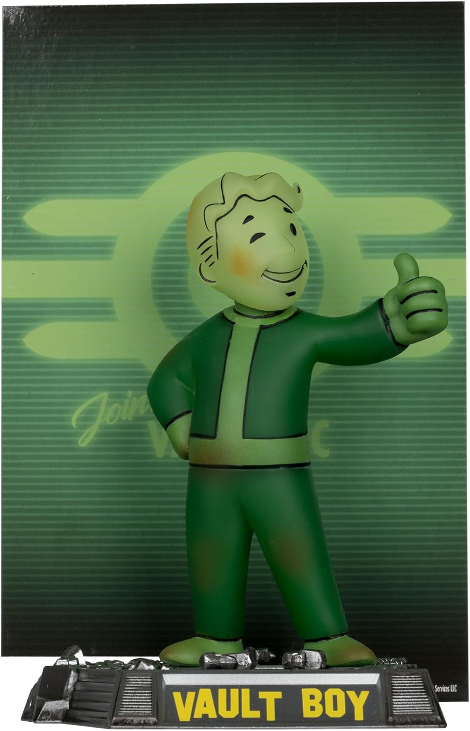 Mcfarlane Movie Maniacs Posed: Fallout - Vault Boy Gitd Gold Label