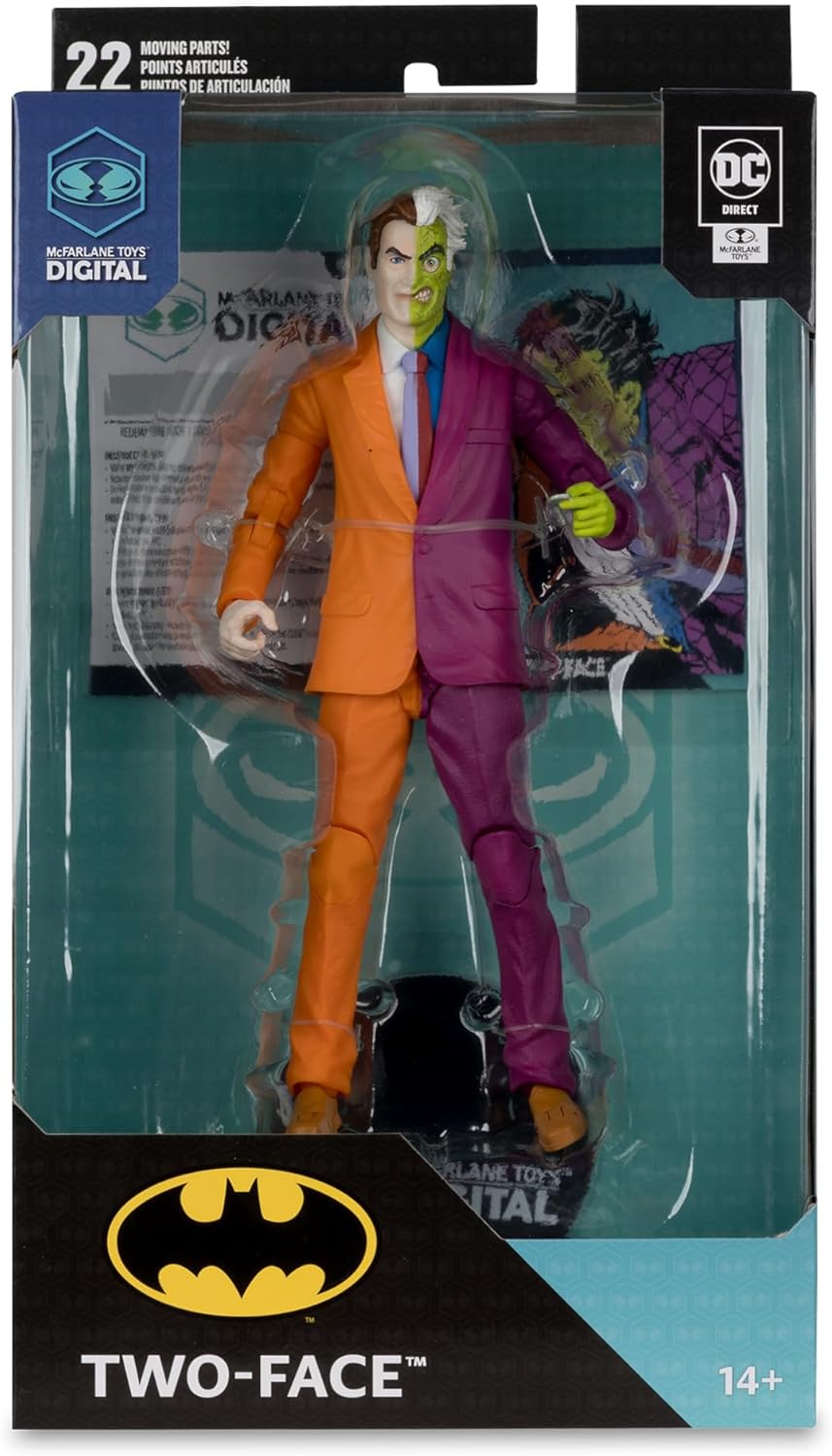 Mcfarlane Estatua Digital Collectible: Dc Comics - Twoface Silver Age