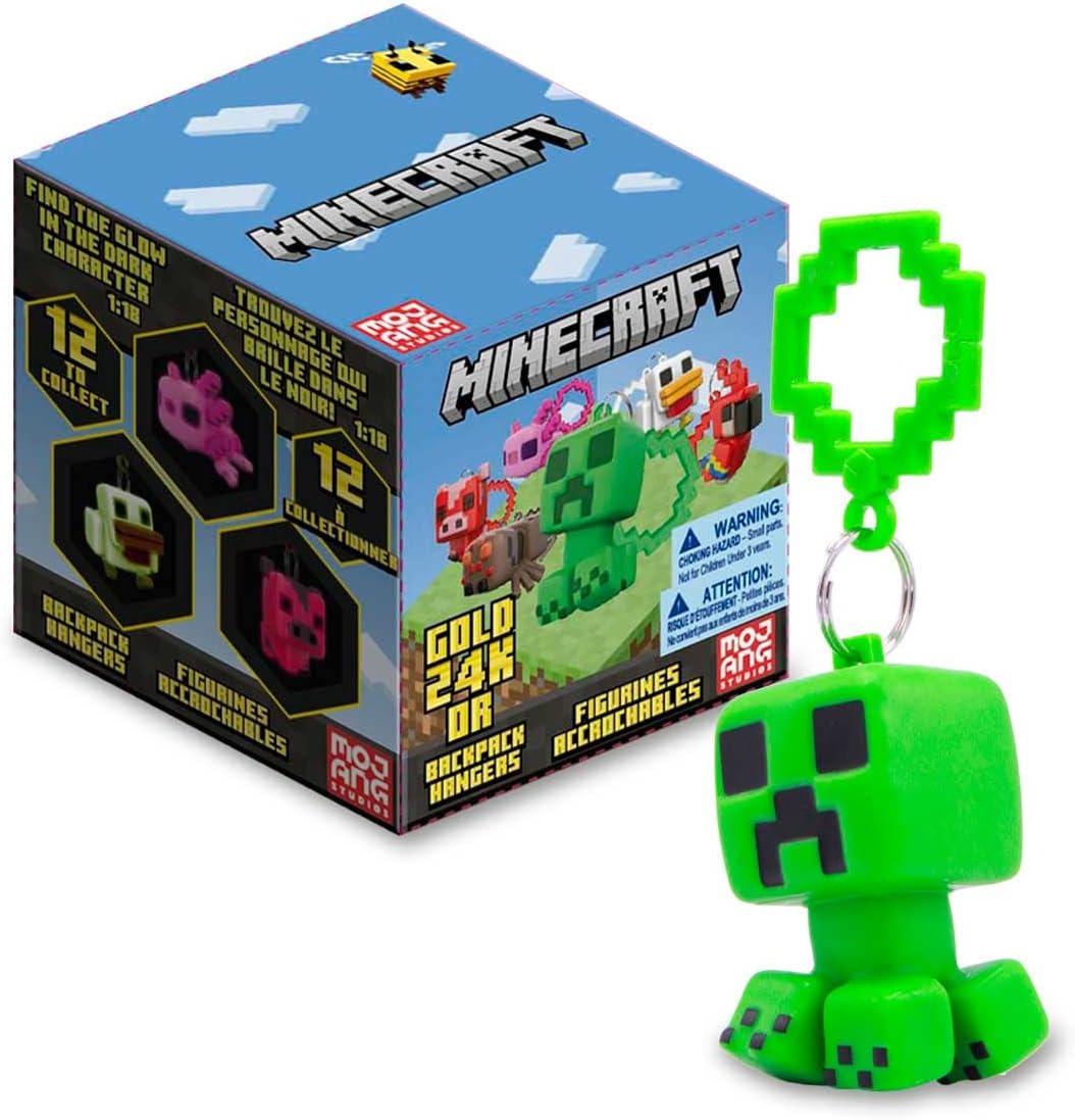 Jakks Sorpresa Hanger - Llavero Minecraft Gold 24K