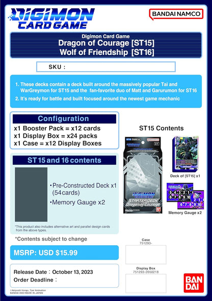 Digimon TCG: Dragon of Courage - Starter (Deck de inicio)