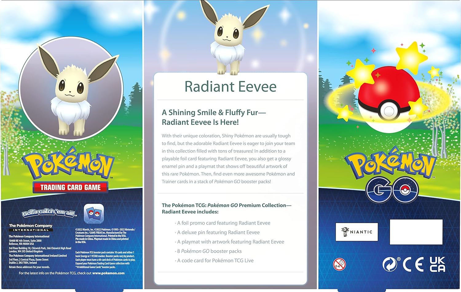 Pokemon TCG GO Premium Collection - Radiant Eevee & Pin (Español)