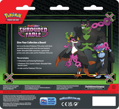 Pokemon TCG Scarlet & Violet: Shrouded Fable 3-Pack Blister Pecharunt INGLÉS