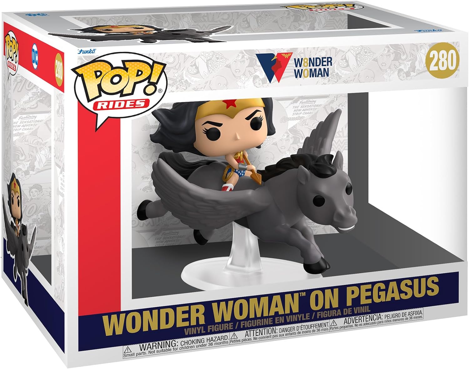 Funko Pop Mujer Maravilla en Pegasus 6"