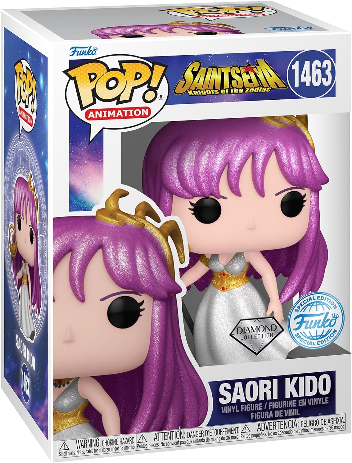 Funko Pop ANIME: Saori Kido in Diamond Collection Glitter (AE Exclusive)  Caballeros del Zodiaco