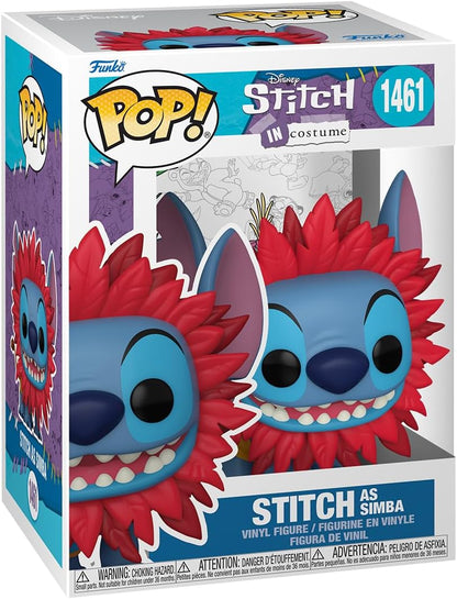 Funko Pop Disney Stitch como Simba (El rey León)