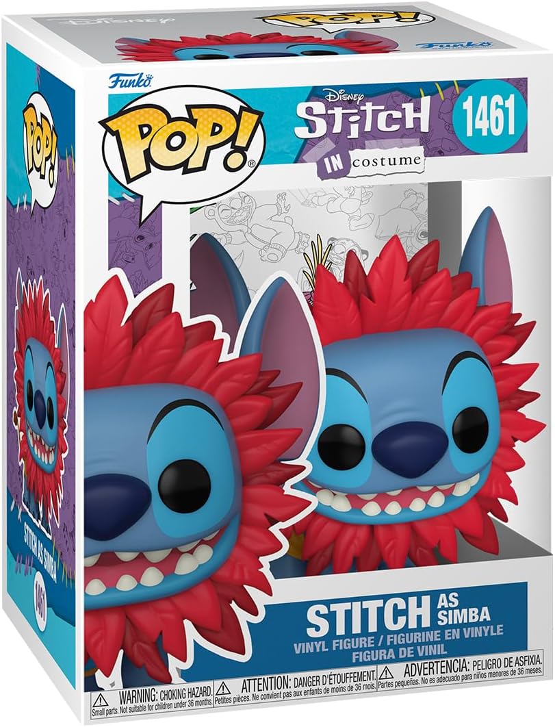 Funko Pop Disney Stitch como Simba (El rey León)