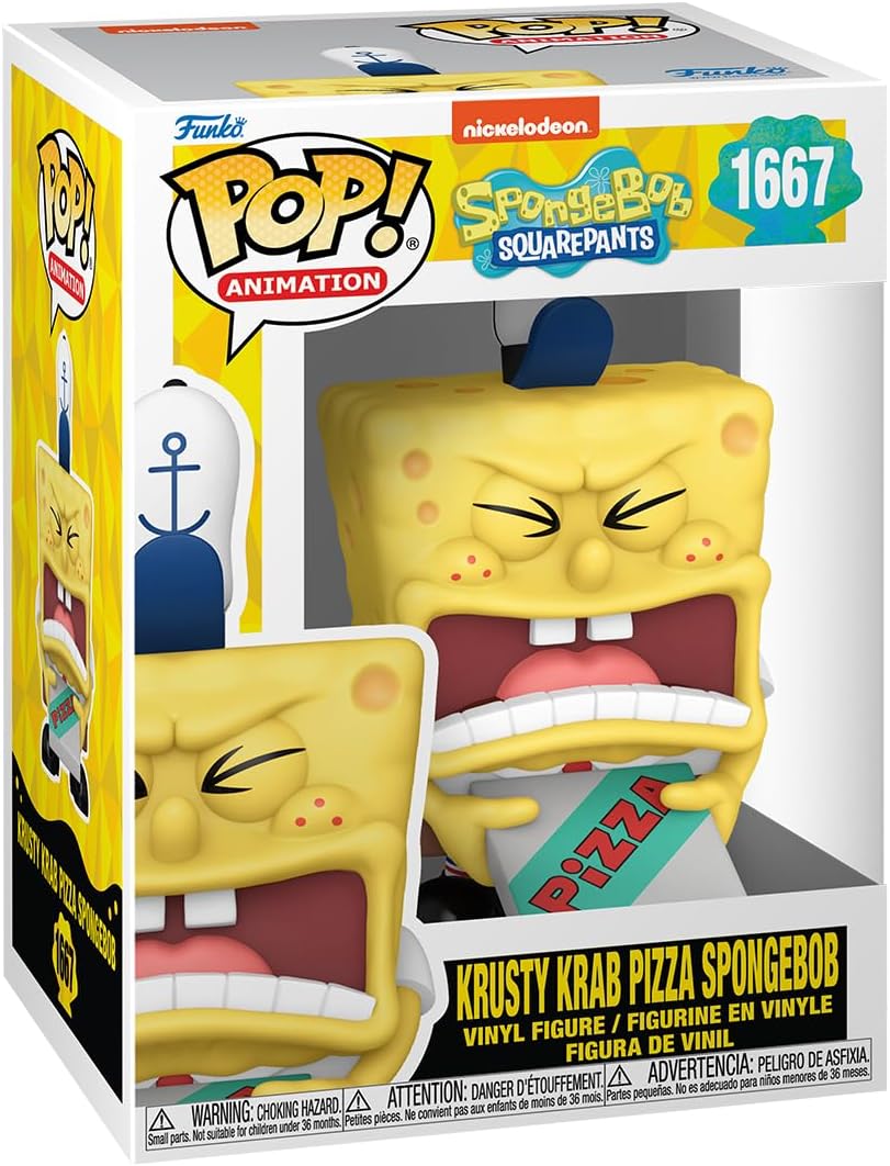 Funko Pop Animation: Bob Esponja 25 Aniversario- Bob Esponja con Pizza