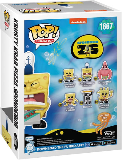 Funko Pop Animation: Bob Esponja 25 Aniversario- Bob Esponja con Pizza
