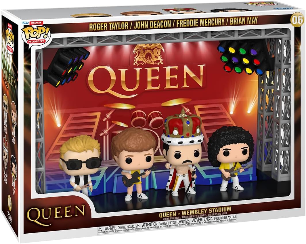 Funko Pop Moments Deluxe: Queen - Estadio de Wembley 4 Pack