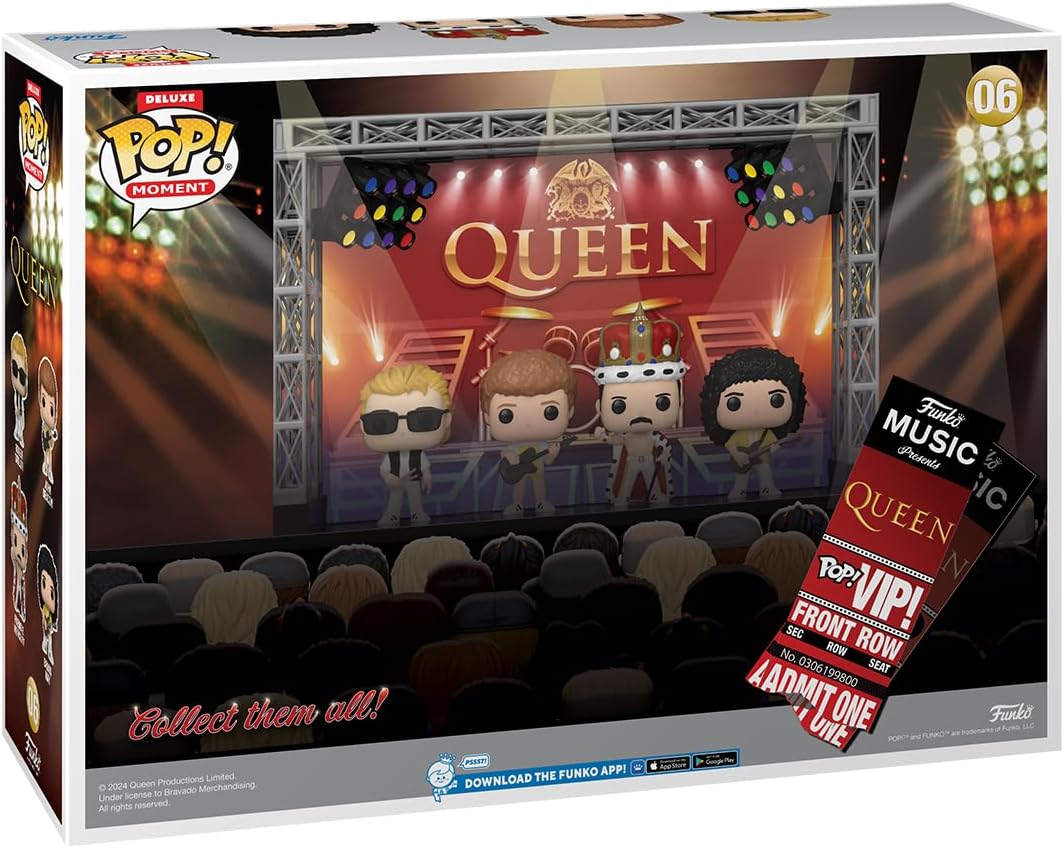 Funko Pop Moments Deluxe: Queen - Estadio de Wembley 4 Pack