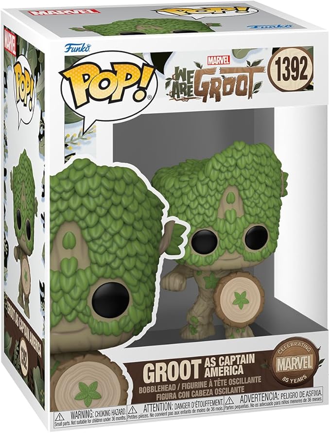 Funko Pop Marvel: Todos Somos Groot - Capitan America