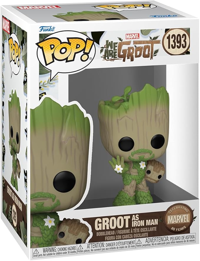 Funko Pop Marvel: Todos Somos Groot - Iron Man