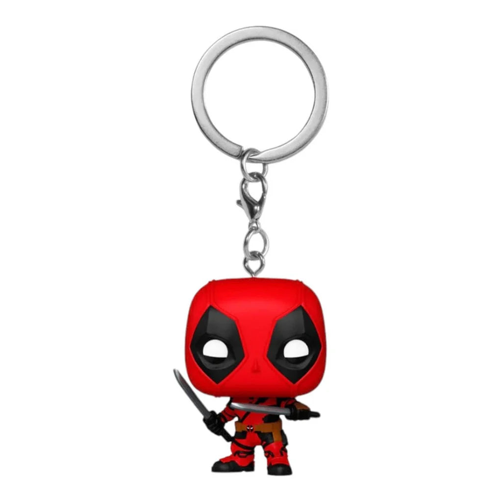 Funko Pop Llavero: Deadpool y Wolverine - Deadpool Con Espadas