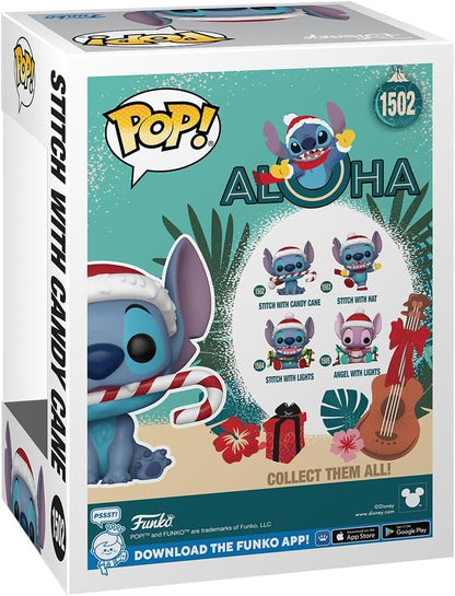 Funko Pop Disney: Lilo y Stitch Holiday - Stitch Con Baston De Caramelo