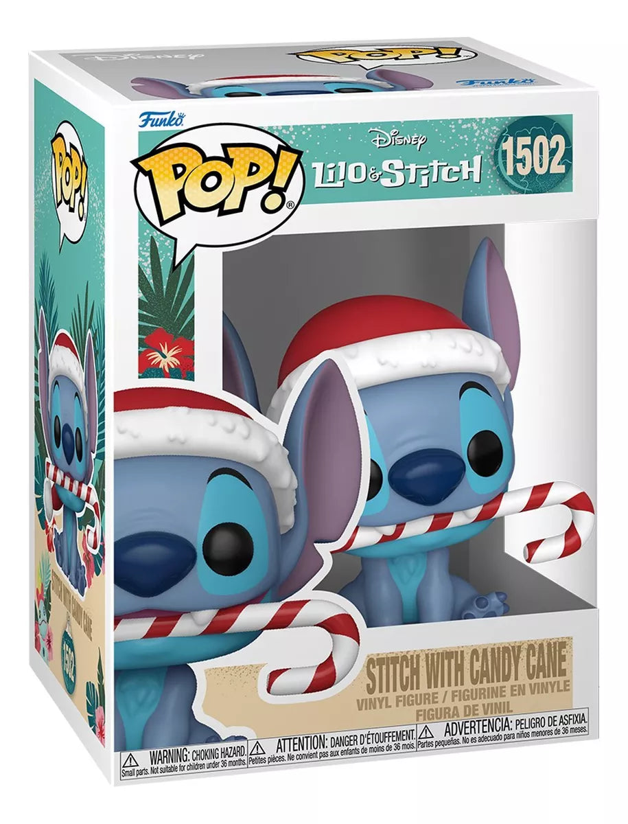 Funko Pop Disney: Lilo y Stitch Holiday - Stitch Con Baston De Caramelo